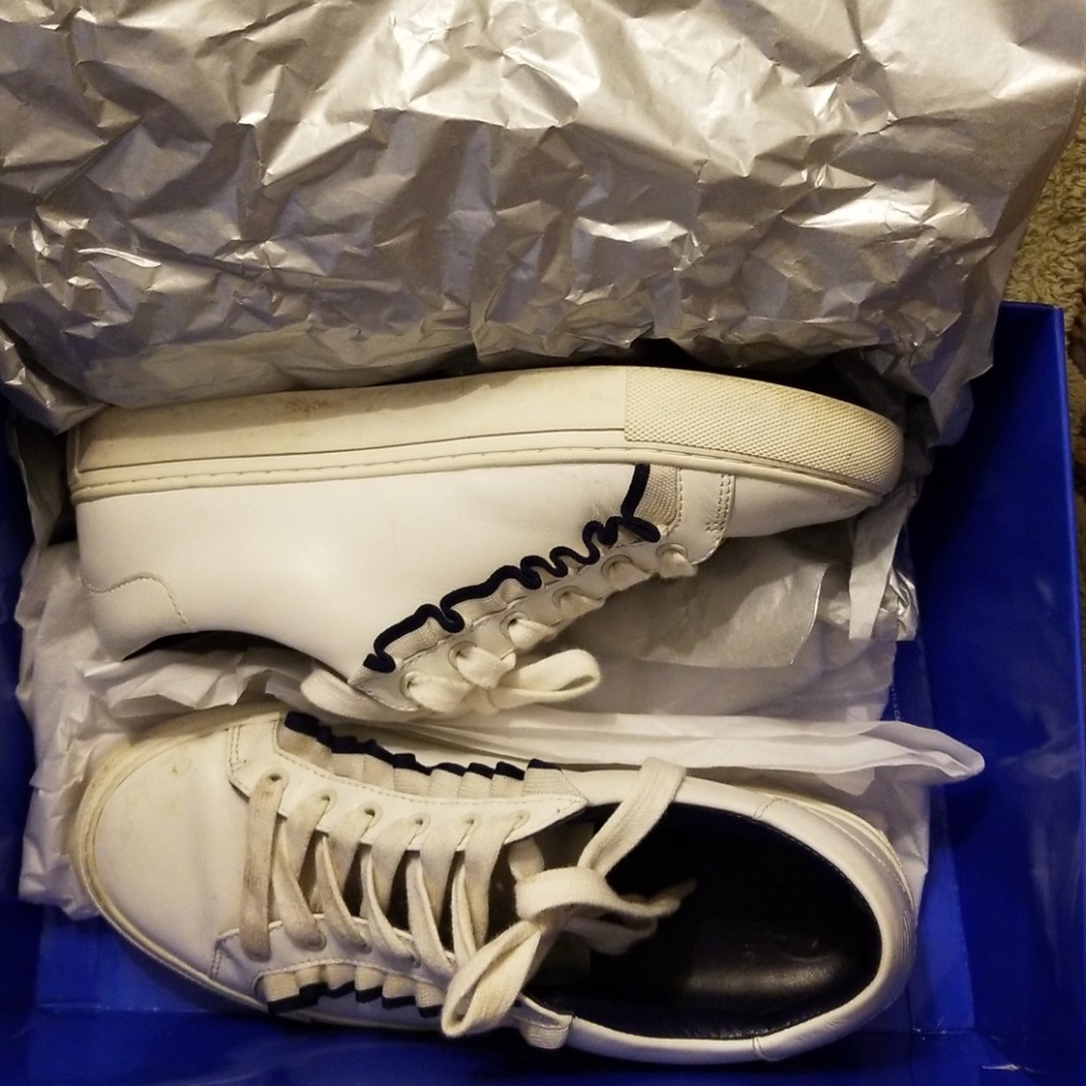 Tory Burch Sport Ruffle Sneakers - Navy
